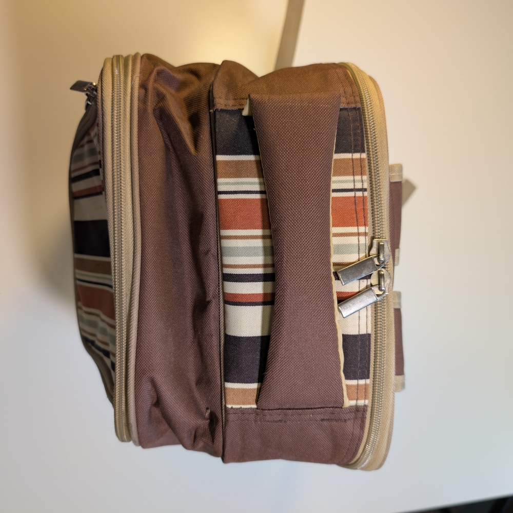 Kitchen Supreme 4-Person Picnic Backpack Set Insulated w/ Blanket & Wine Holder - Picture 5 of 10